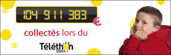 Téléthon 2008 - 104 911 383 euros